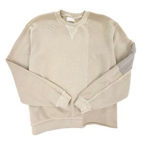 NEW John Elliott Reconstructed Vintage Crew Fleece Sweatshirt Washed Clay Grunge